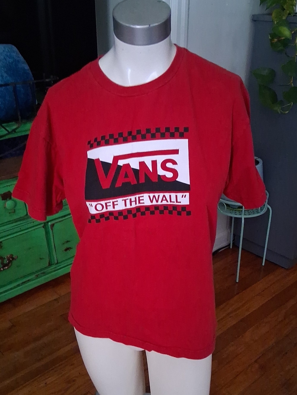 Vans Red Graphic 'Off The Wall' Logo Tee